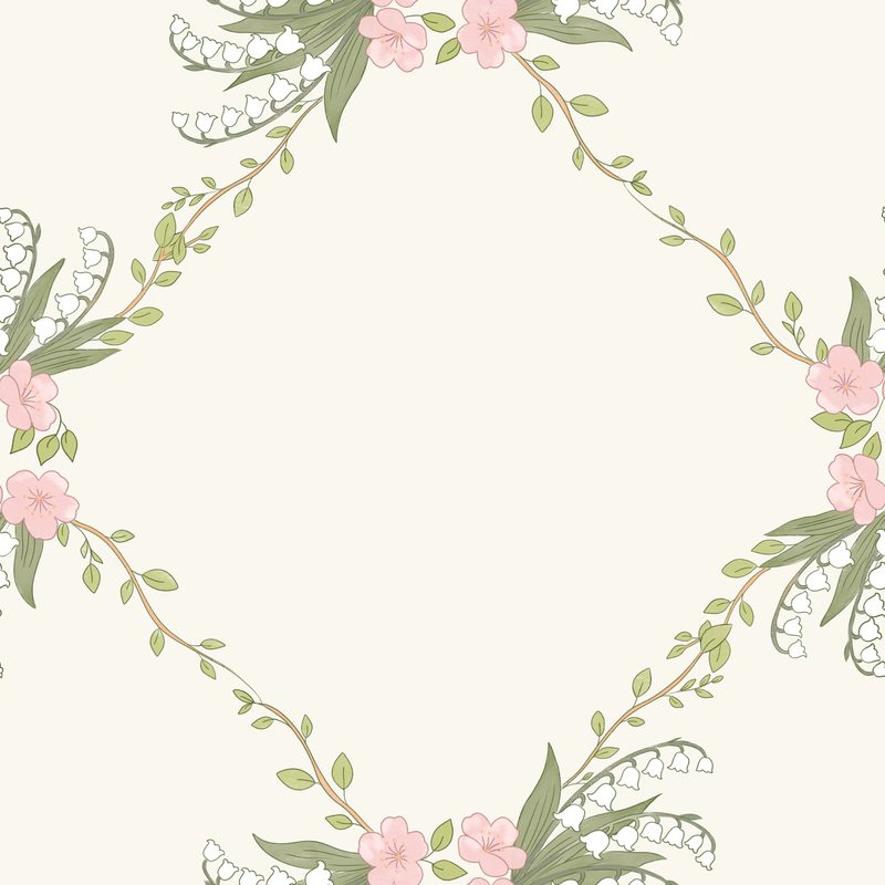 Romantic floral coordinate pattern